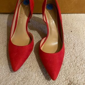 Jessica Simpson red heels